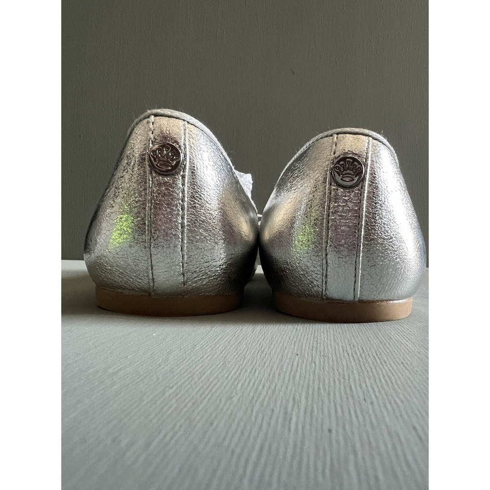 Nina Girls Mary Jane Ballet Flats Size 6 Silver metallic Kendalla Rhinestone - Picture 3 of 9